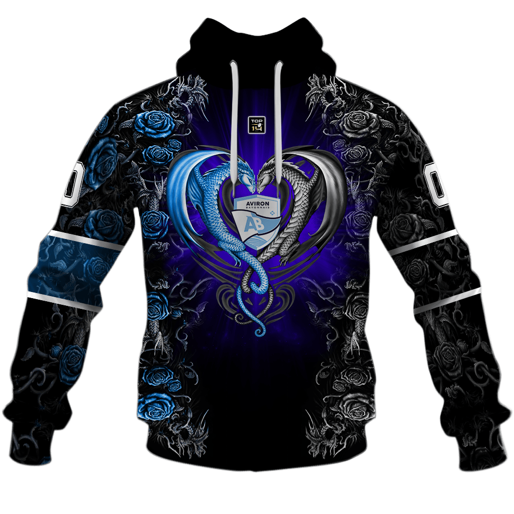 Aviron Bayonnais Dragon Rose Design Shirts