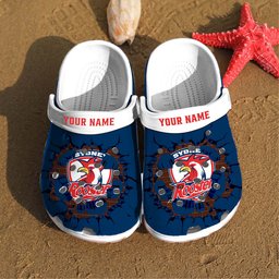 Sydney Roosters NRL Broken Wall Design Crocs
