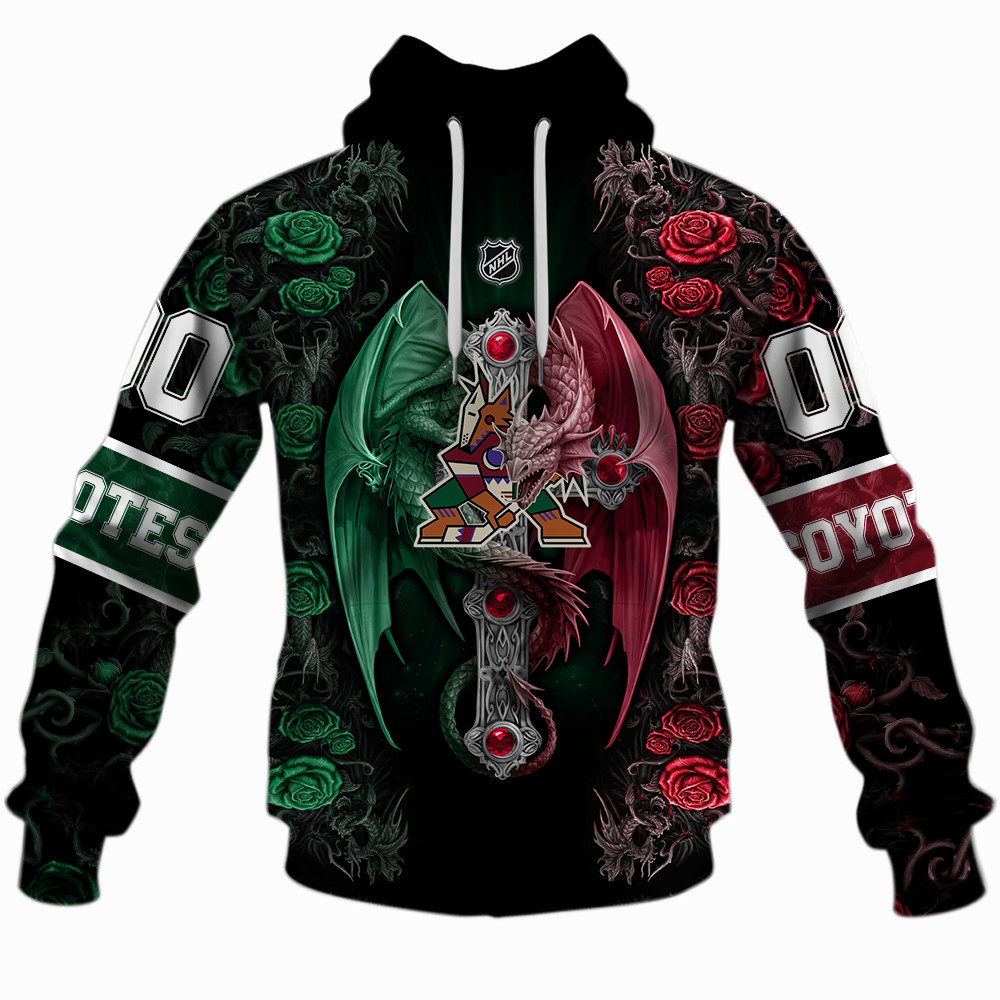 NHL Arizona Coyotes Rose Dragon Shirts