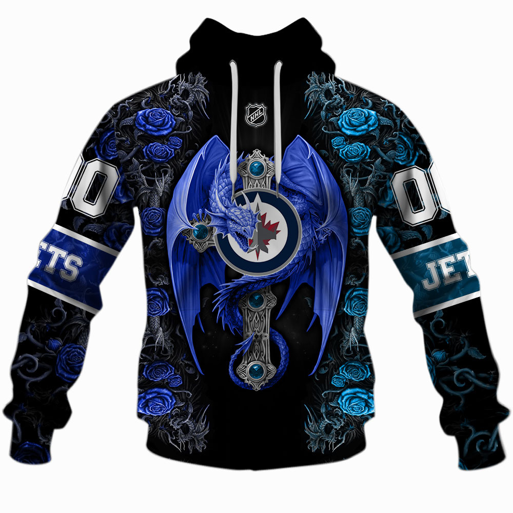 NHL Winnipeg Jets Rose Dragon Shirts