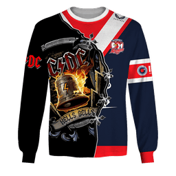 Sydney Roosters NRL x ACDC Design Shirts