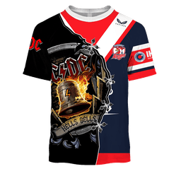 Sydney Roosters NRL x ACDC Design Shirts
