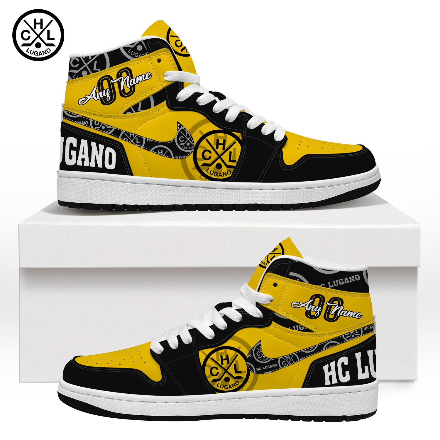 HC Lugano AJ 1 High Top Sneakers V1