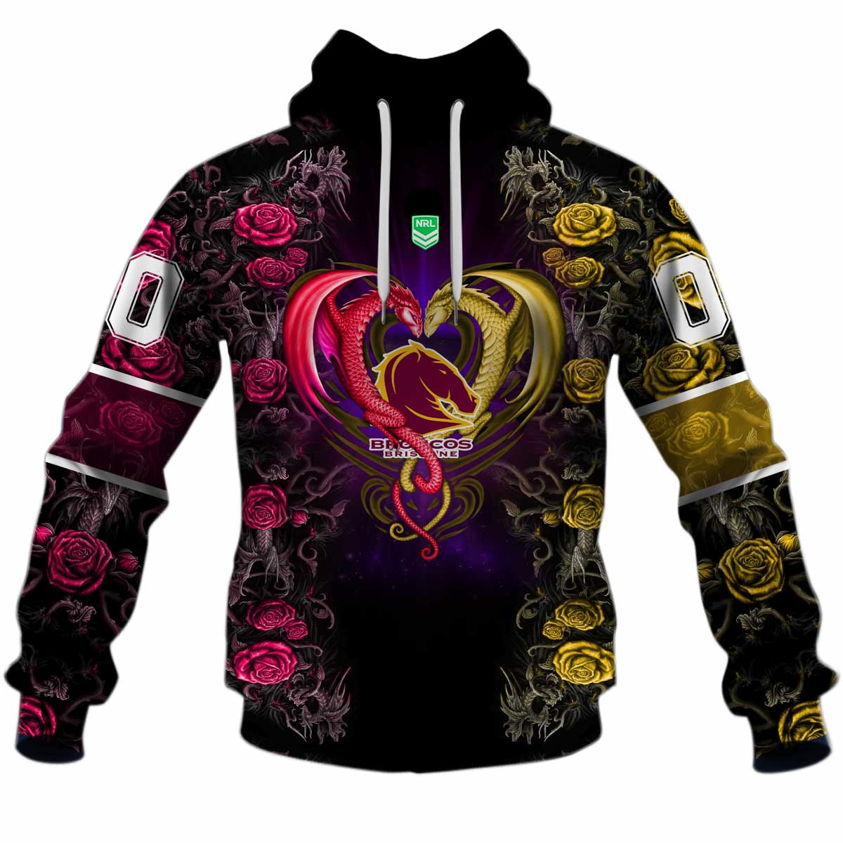 Brisbane Broncos NRL 01 Rose Dragon