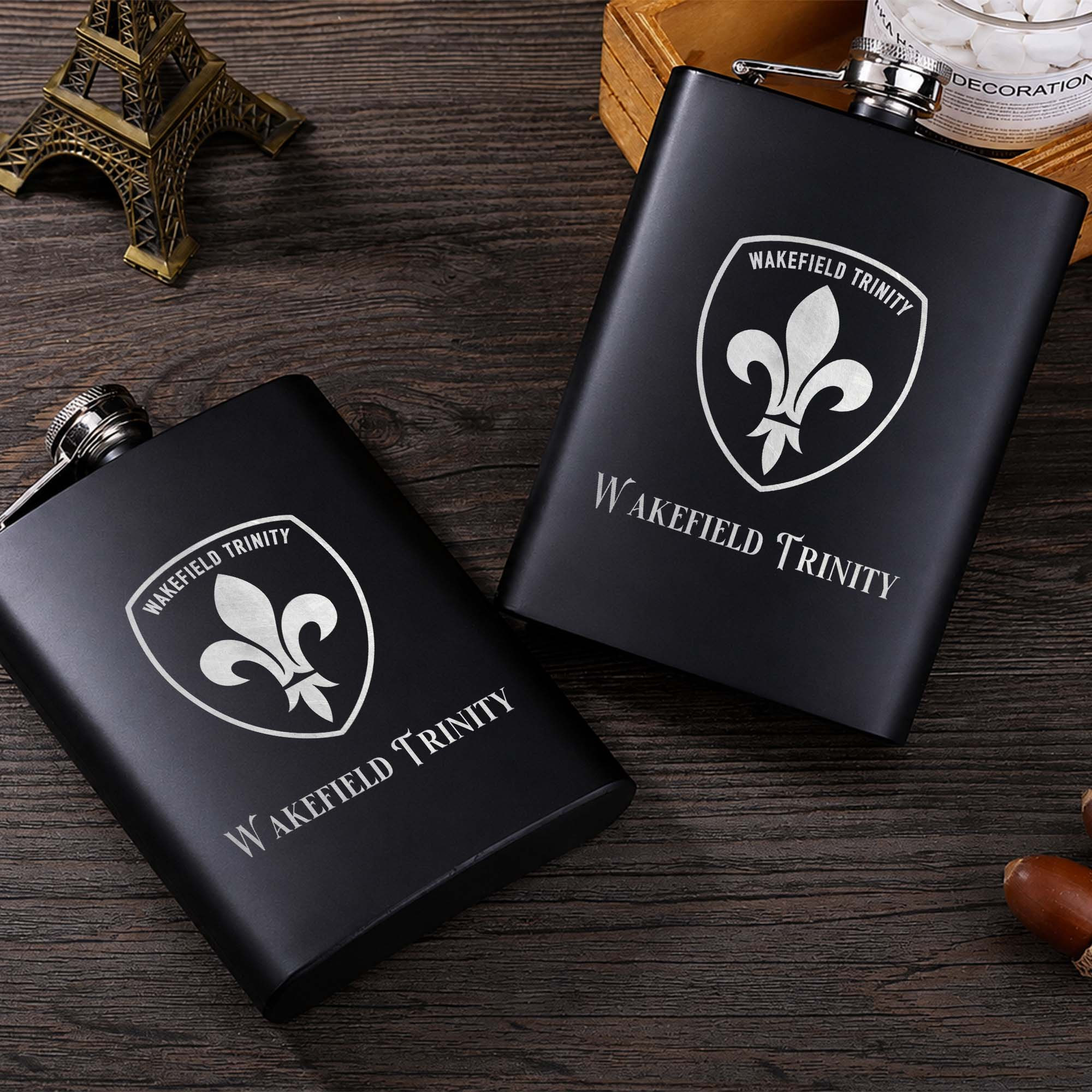Wakefield Trinity Hip flask V1 8OZ - 237ml