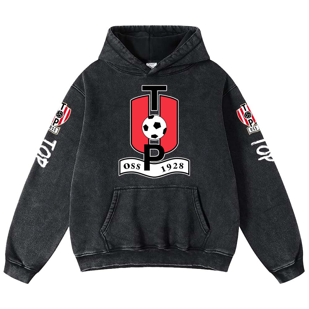 TOP Oss Washed Retro Logo Design Shirt