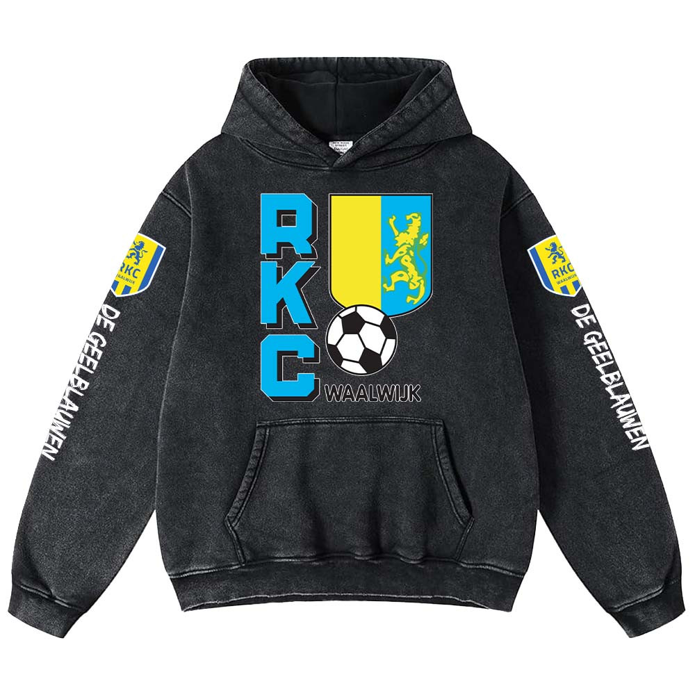RKC Waalwijk Washed Retro Logo Design Shirt
