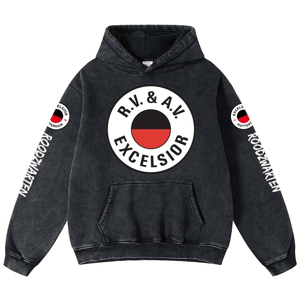 Excelsior Rotterdam Washed Retro Logo Design Shirt