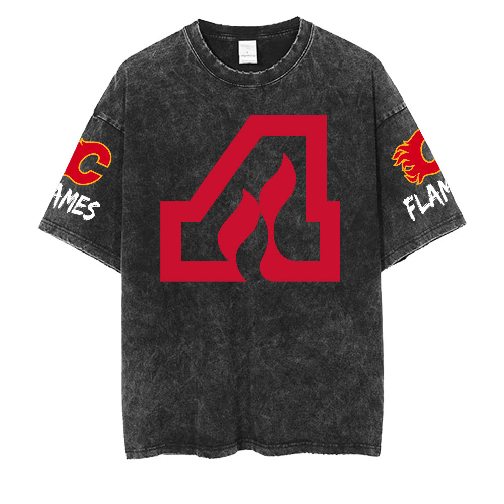 Calgary Flames NHL Washed Retro Logo Shirt