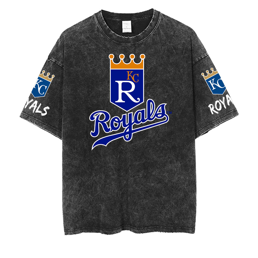Kansas City Royals MLB Washed Retro Logo Shirt