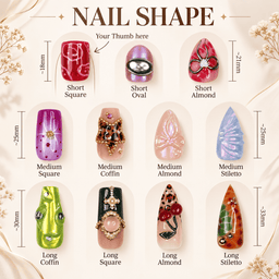 Golden Girls Stay Golden Tropical Portrait Press-On Nail Set for Sitcom Fans NDN Nail Shape Guide