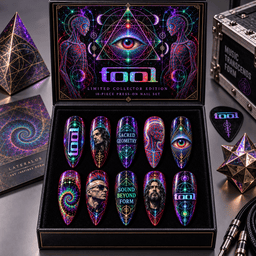 Tool Psychedelic Sacred Geometry Press-On Nail Set for Progressive Metal Fans NDN Press On Nail Product Image