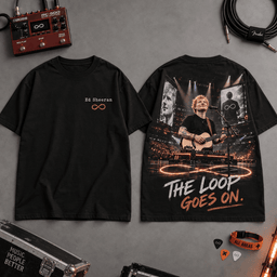 Ed Sheeran The Loop Goes On 3D Shirt for Fans Who Stay with the Song NDN Flat Shirt Mockup