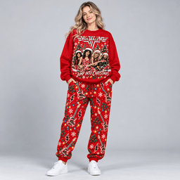 Van Halen Jump Into Christmas Portrait Sweater Jogger Set for Arena Rock Fans NDN Worn