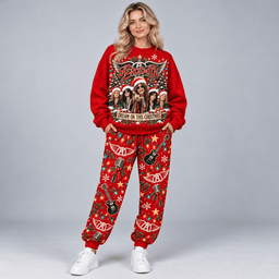 Aerosmith Dream On This Christmas Portrait Sweater Jogger Set for Classic Rock Fans NDN Worn