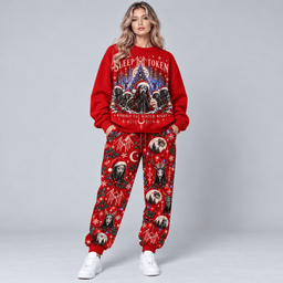 Sleep Token Worship the Silent Night Masked Sweater Jogger Set for Devoted Fans NDN Worn