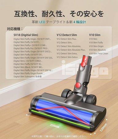 iSingo ダイソン SV18 ヘッド 交換用 | V12 Detect Slim/Digital 