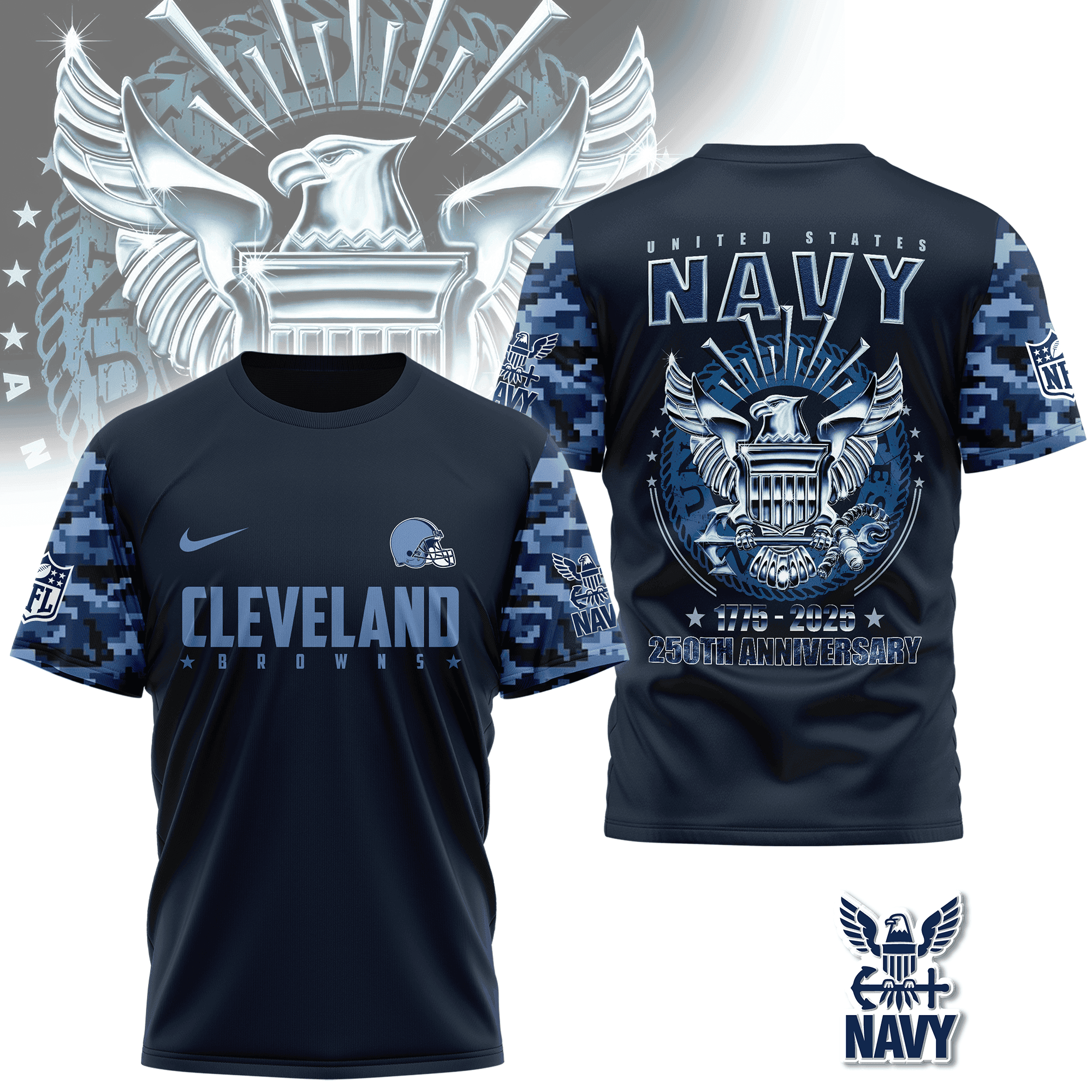 CLVB Premium Navy 250 Years 3D Shirt TD - vyneva