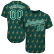 Kelly Green Kelly Green-White Christmas 3D Custom Name Baseball Jerseys For Men & Women and Youth
