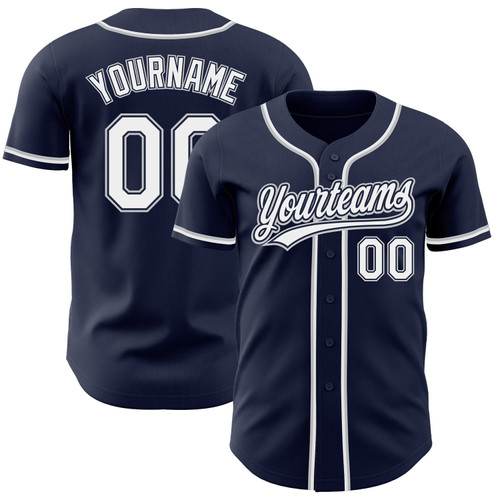 Navy White-Gray Custom Name Baseball Jerseys For Men & Women and Youth
