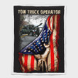 Tow Truck Operator Blanket | Show Your Pride with our Cozy and Patriotic Design #111022USFLA41FTTOZ6SB