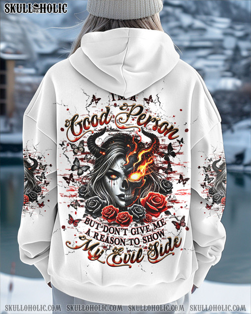 I'M A GOOD PERSON SKULL LADY ALL OVER PRINT - YHHG2502252