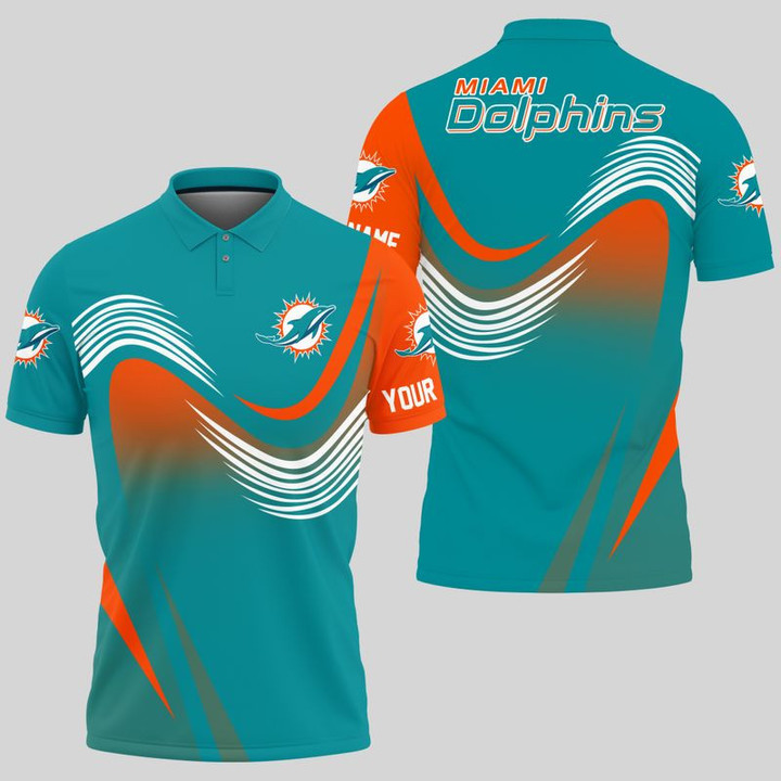 Miami Dolphins | Personalized Waves Polo Shirt Limited Edition