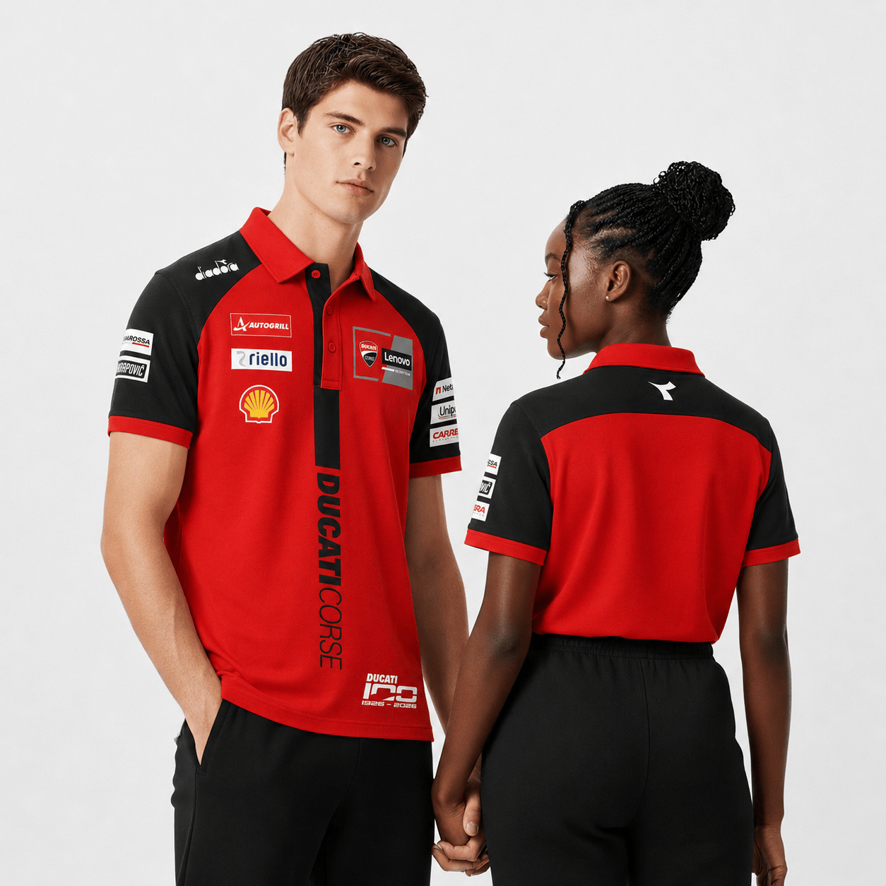 Marc Marquez Ducati MotoGP 2026 crimson red custom racing polo shirt on ShopBase CDN
