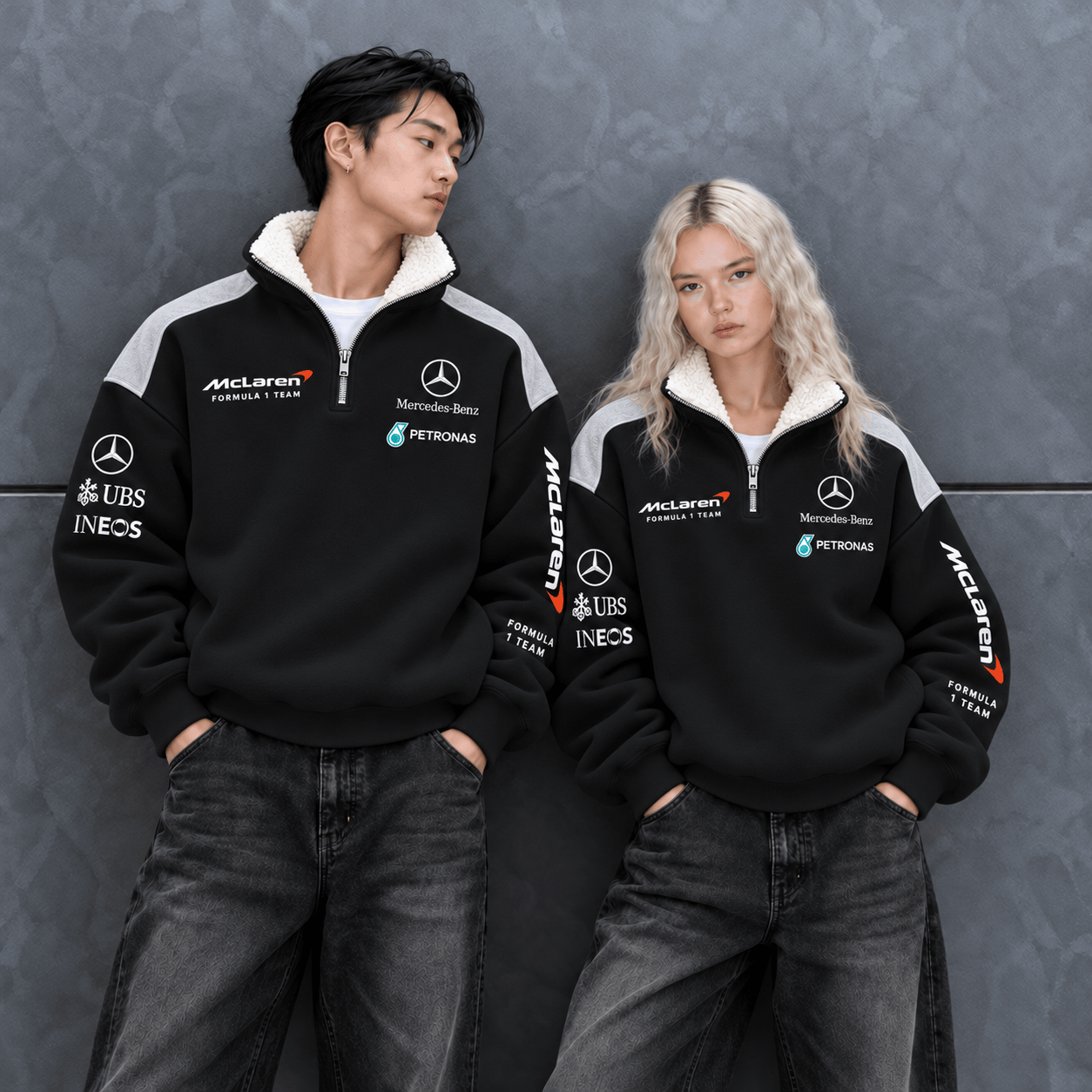 Mer Team 2026 Quarter-Zip Sherpa Fleece Pullover Jacket