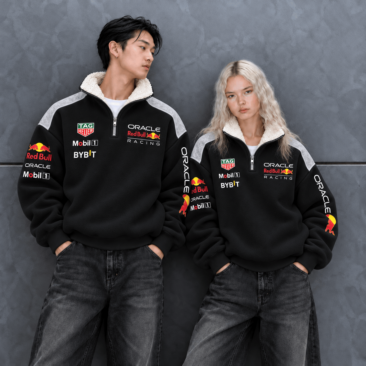Mad Max #1 RB Team 2026 Quarter-Zip Sherpa Fleece Pullover Jacket