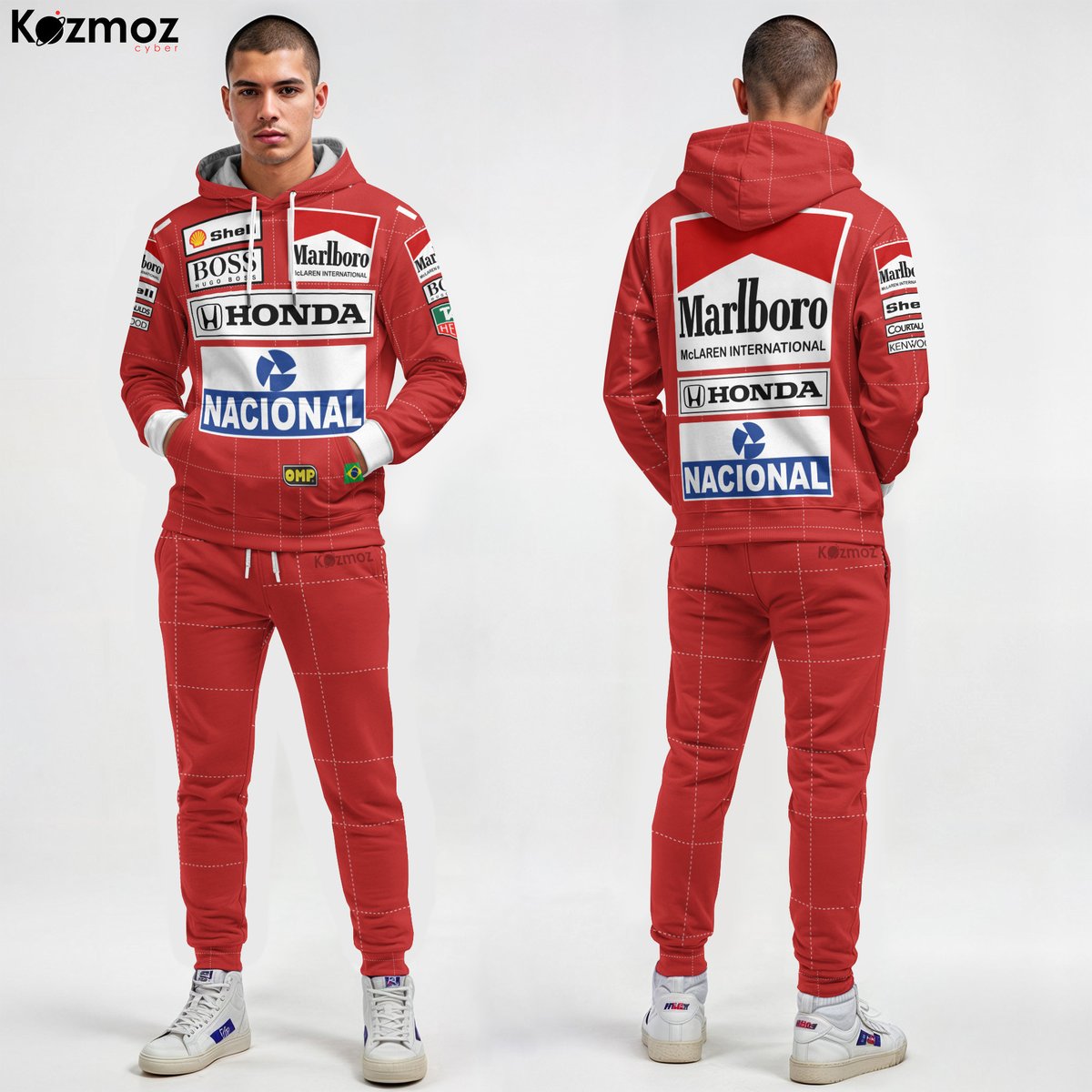 1988 Ayrton Senna tribute custom racing tracksuit design by Kozmozcyber