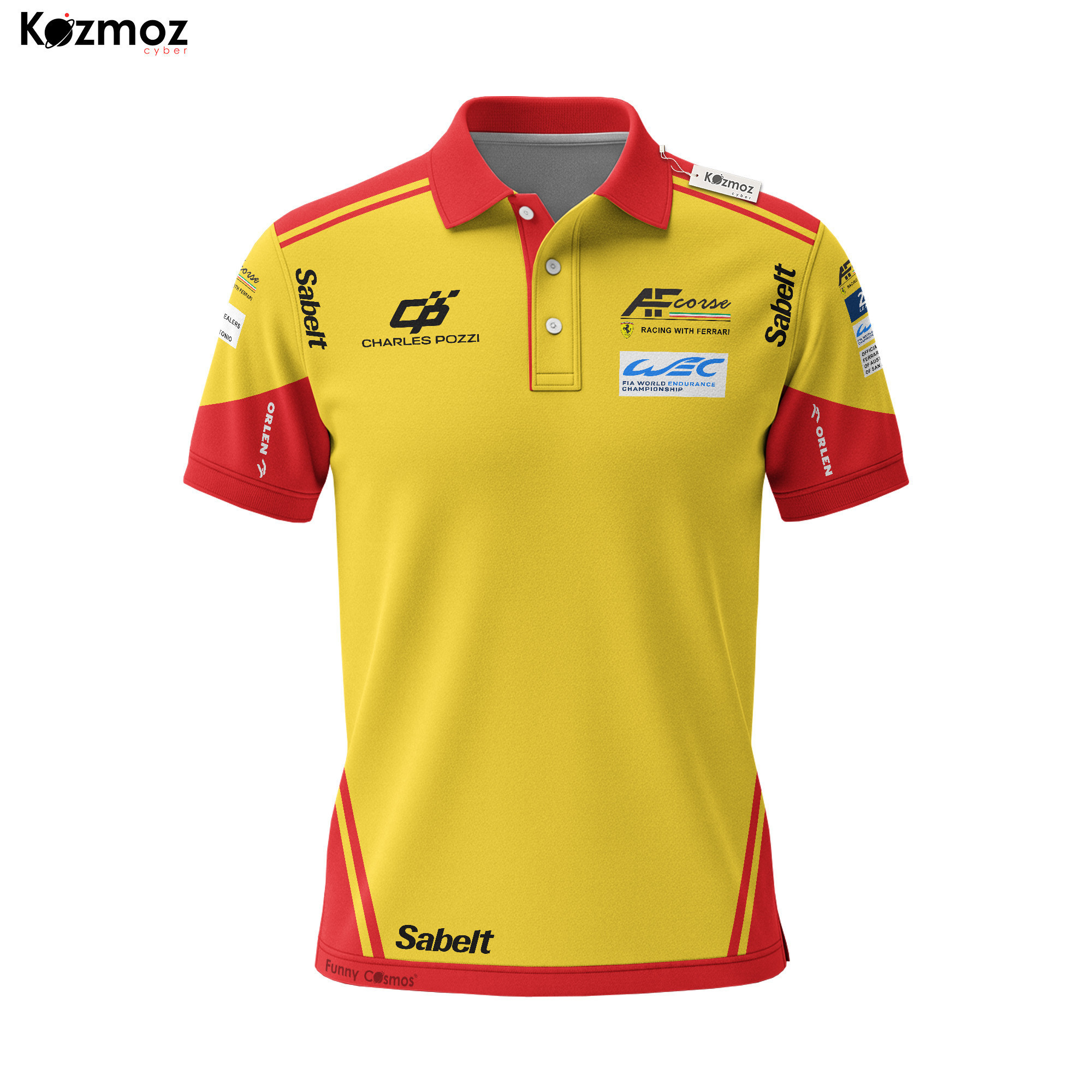 AF Corse Racing Shirt Polo - Le Mans 24h Motorsport Fans Gear Tee view 2