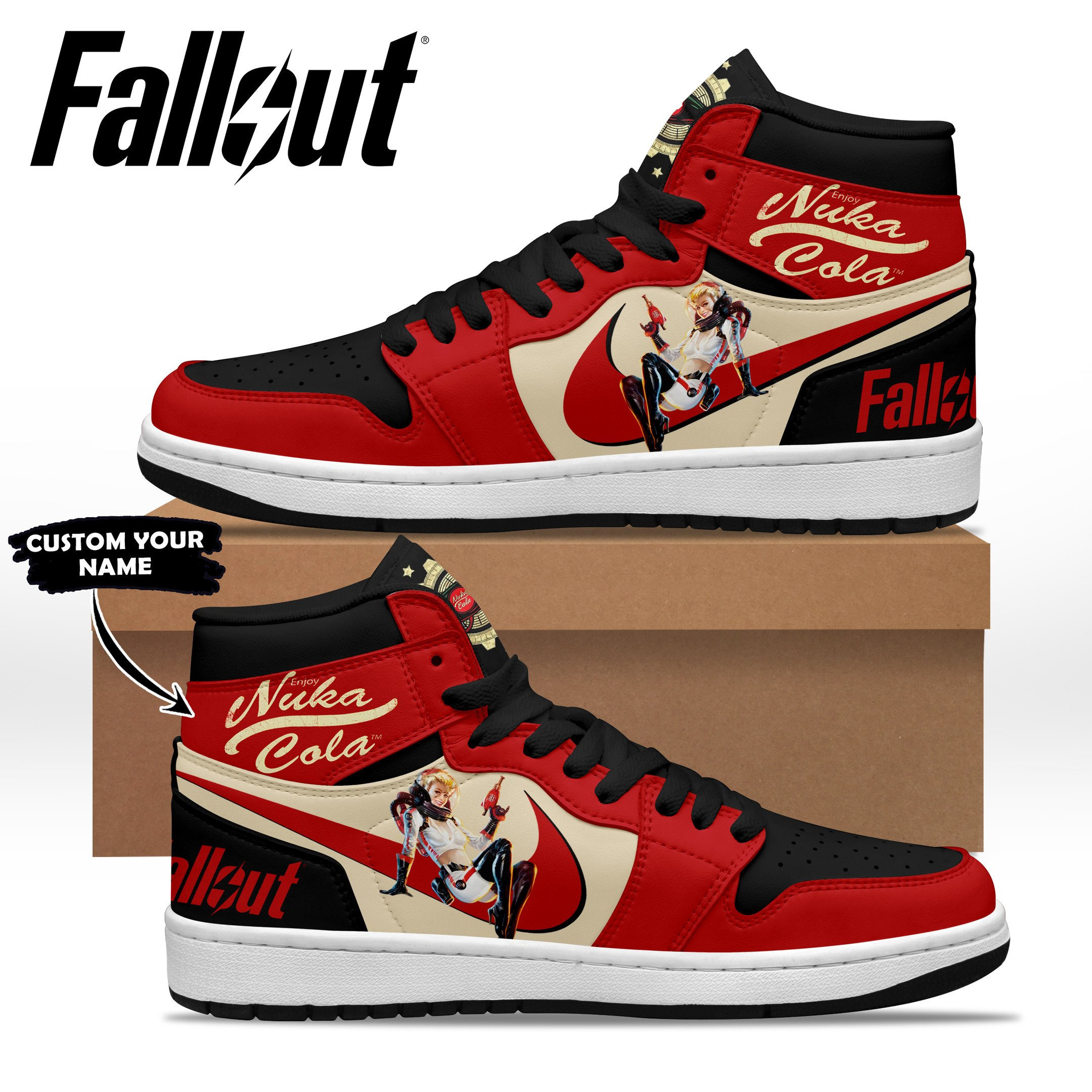 Fallout 4 JD1 High Top Shoes Sneaker For Fan Gift TR8045 - Haillierowe