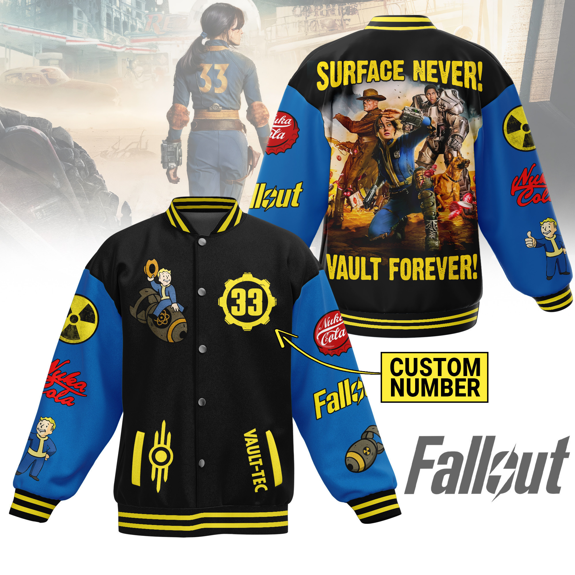 Fallout New Bomber Baseball Jacket For Fan - Haillierowe