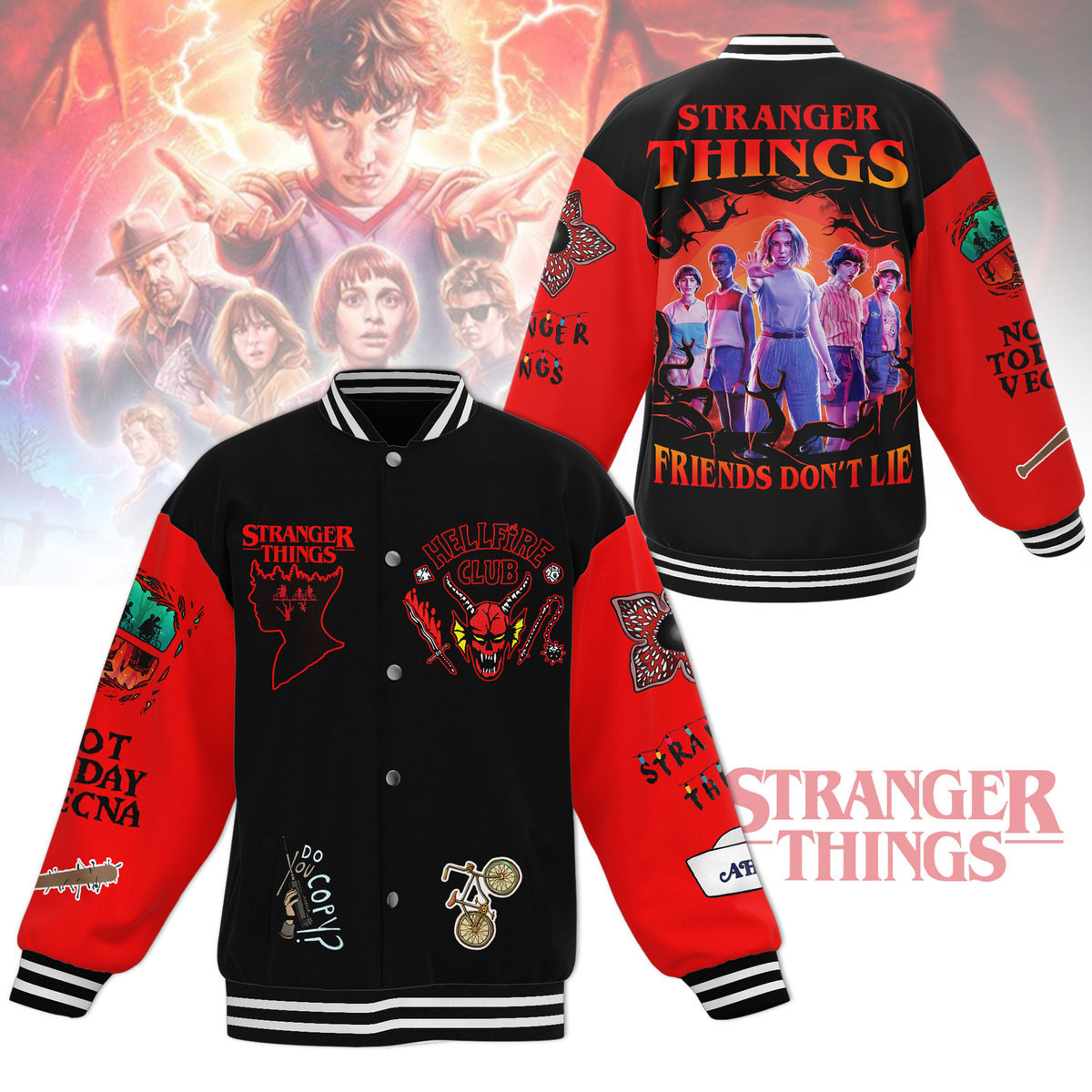 Stranger Things New Bomber Baseball Jacket For Fan - Haillierowe