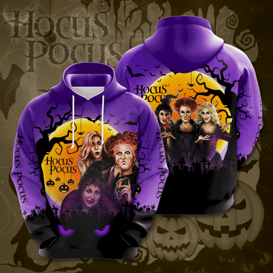 Disney Hocus Pocus The Sanderson Sisters Witches Halloween Night Purple ...