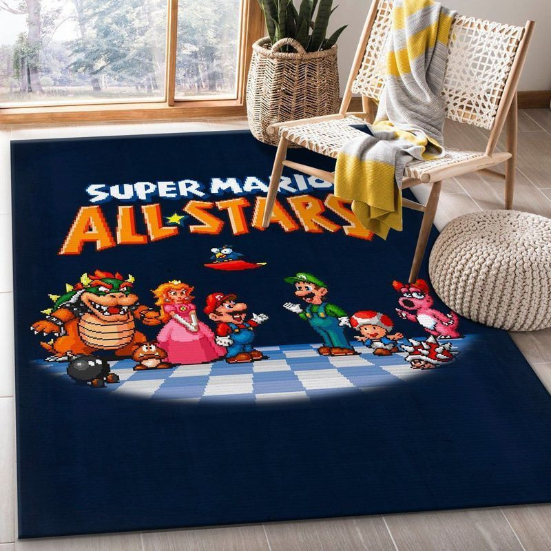Super Mario 64 Rug Super Mario All Stars Area Rug Livingroom And Bedroom Rug Home Decor ...