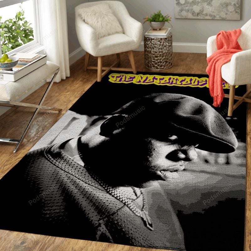 The Notorious Big 2 Rapper And Hip Hop Music Art Area Rug Living Room ...