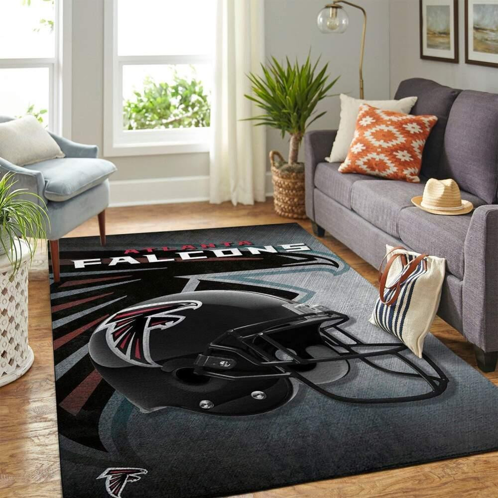 Atlanta Falcons Nfl Area Rugs Team Helmet Living Room Carpet Sports ...