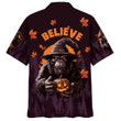 Funny Bigfoot Halloween Night Believe Hawaiian Shirt