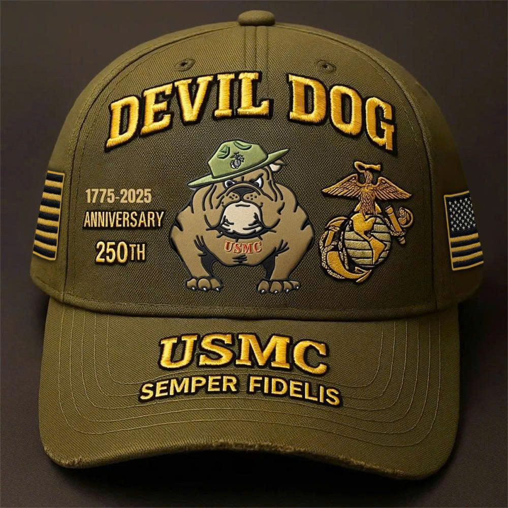 USMC Semper Fi Devil Dogs 250th Anniversary Veteran Hat 2025 Marine ...