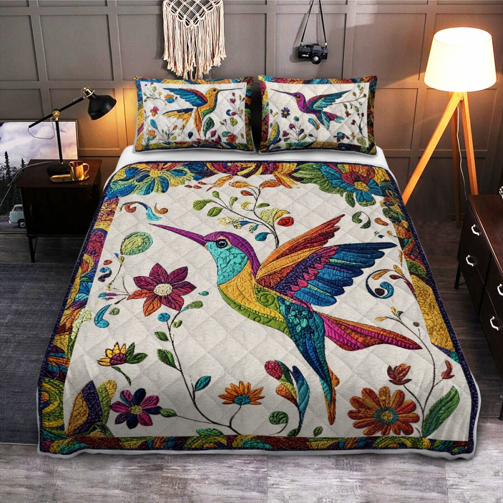 Hummingbird QB190824329 Quilt Bedding Set - usblanket