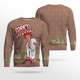 Donald Trump Sorry Merica's Full Ugly Christmas Sweater Mocha Mousse