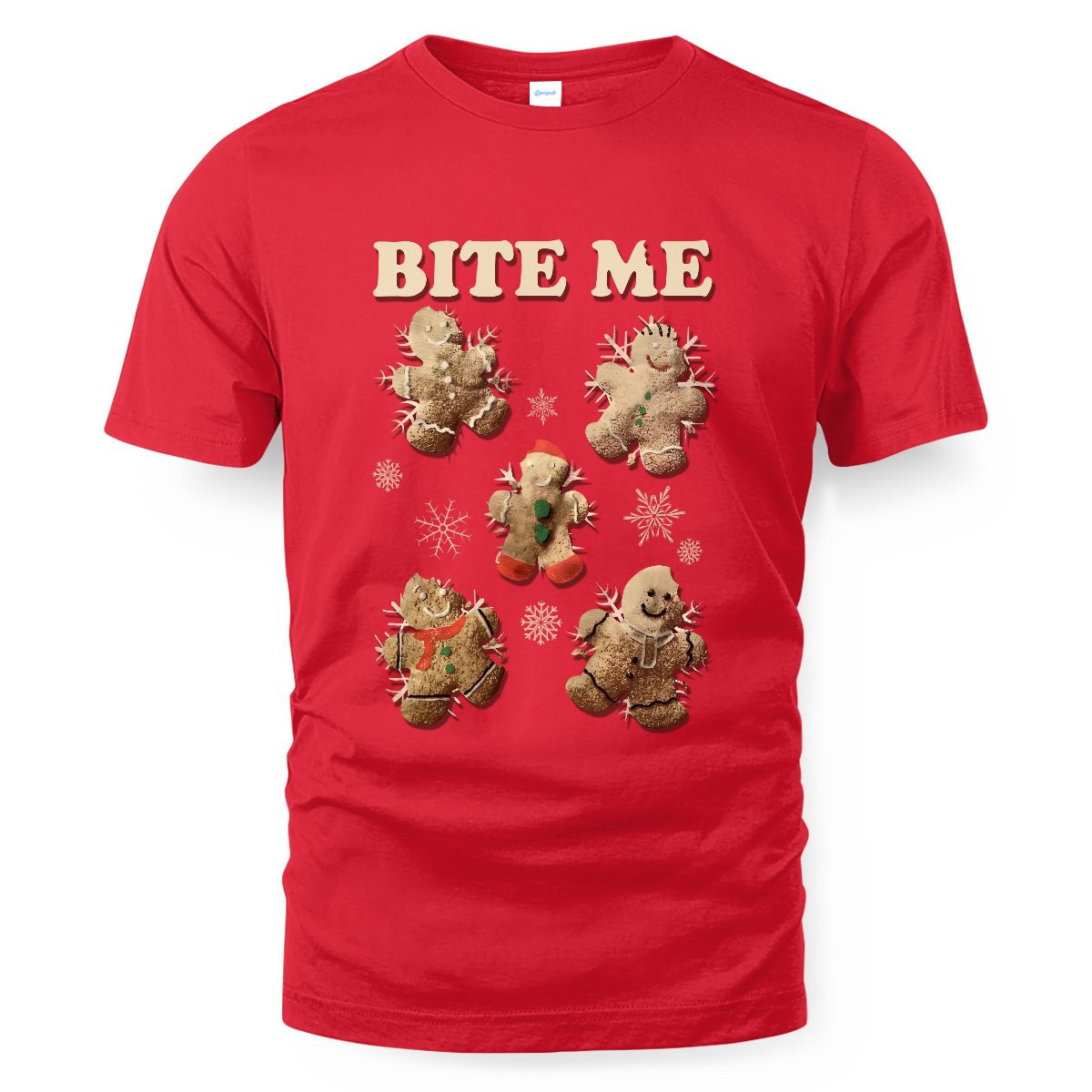 Gingerbread Man Bite Me Christmas Sweater Shirt and Hoodie