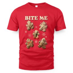 Gingerbread Man Bite Me Christmas Sweater Shirt and Hoodie