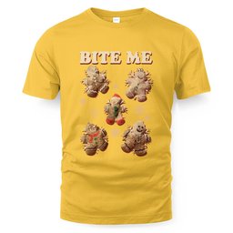 Gingerbread Man Bite Me Christmas Sweater Shirt and Hoodie