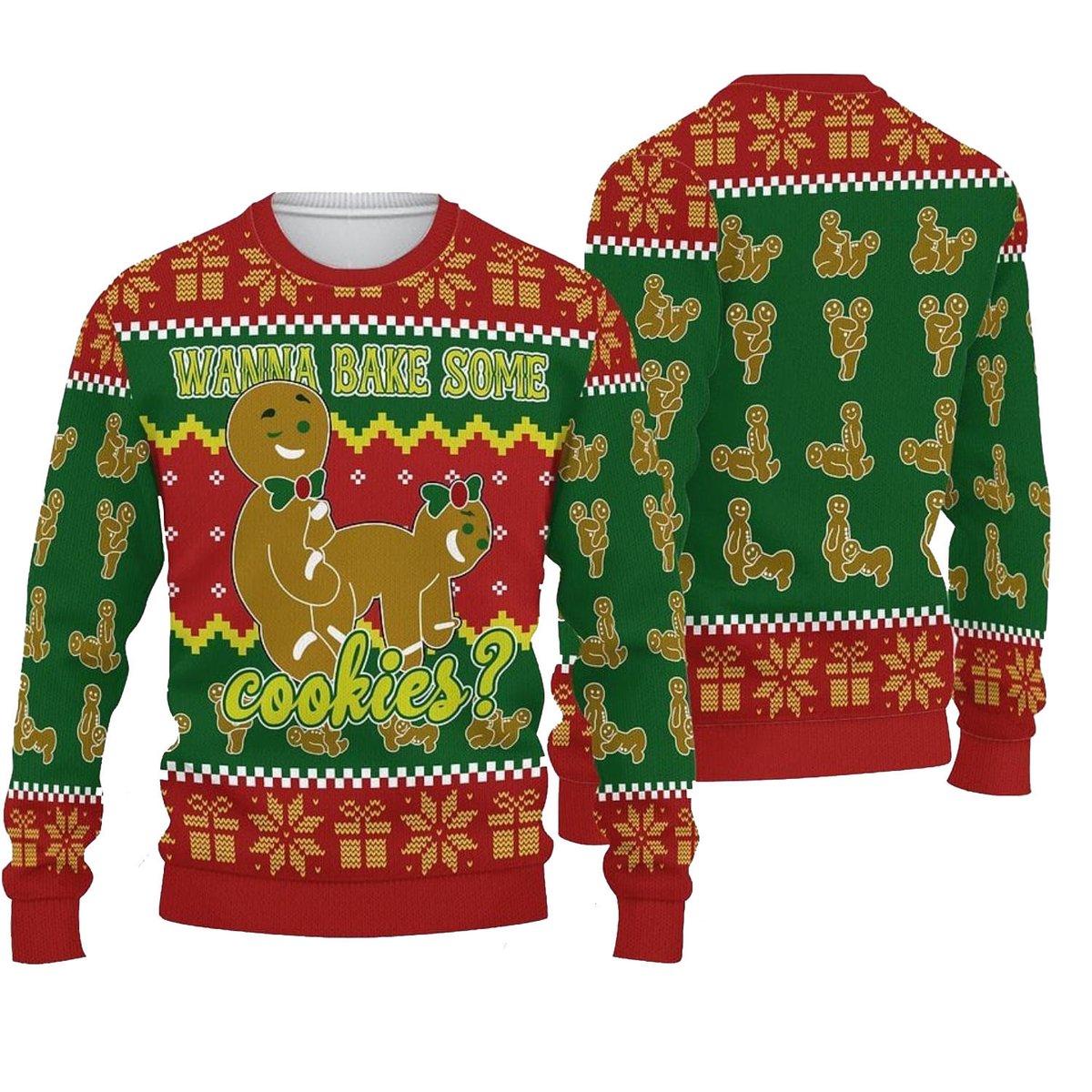 Wanna Bake Some Cookies Christmas Ugly Sweater - Skullridding