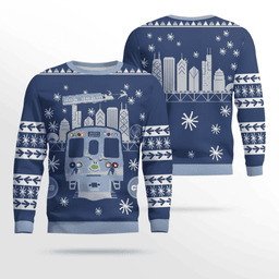 CTA 2024 Holiday Train & Bus Holiday Sweater (No Light Up)