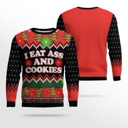 I Eat Ass and Cookies Ugly Christmas Sweater
