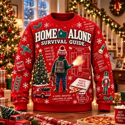Home Alone Survival Guide Christmas 2026 Ugly Sweater